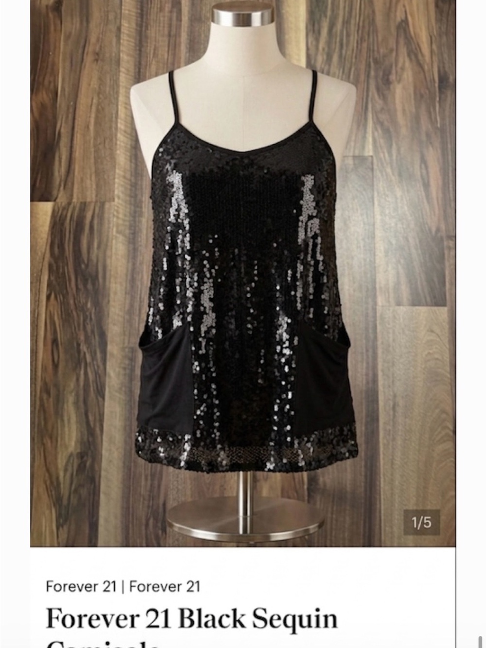 Forever 21 Black Sequin Camisole